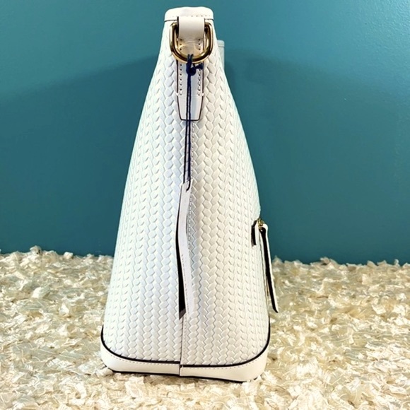 Dooney & Bourke Large White Woven Hobo Bag - Picture 4 of 10